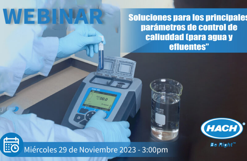Soluciones para los principales parámetros de control de la calidad (para agua o elfluente) parámetros de control de la calidad