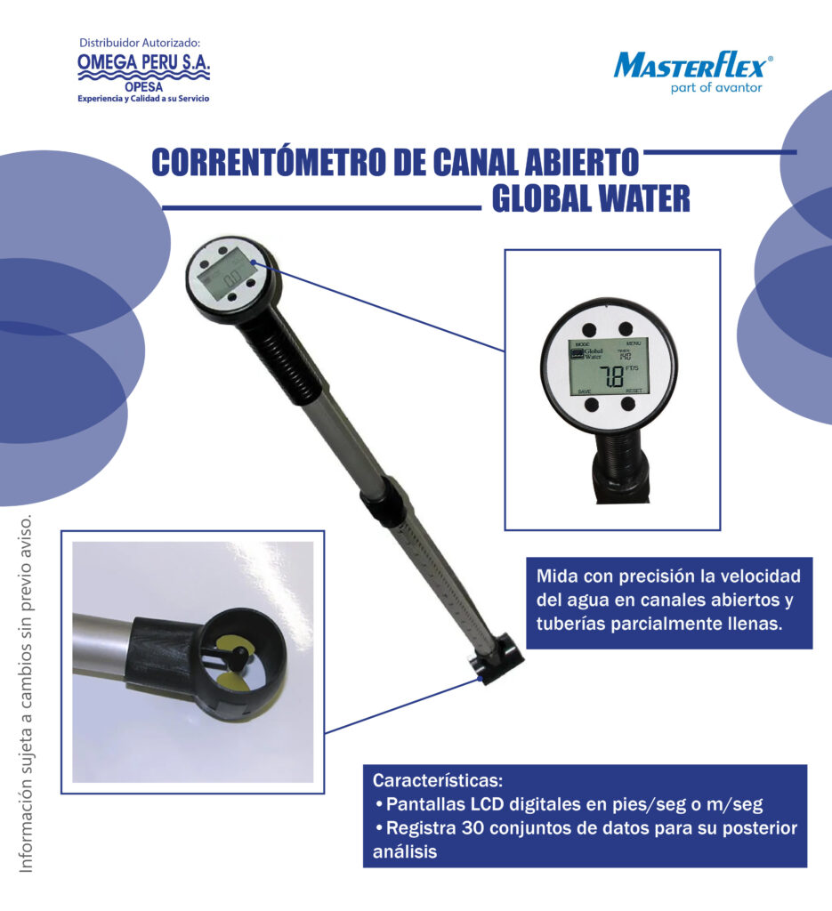 CORRENTÓMETRO DE CANAL ABIERTO GLOBAL WATER