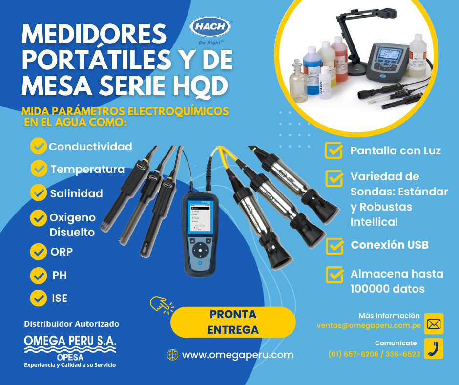 MEDIDORES PORTÁTILES Y DE MESA SERIE HQD-HACH