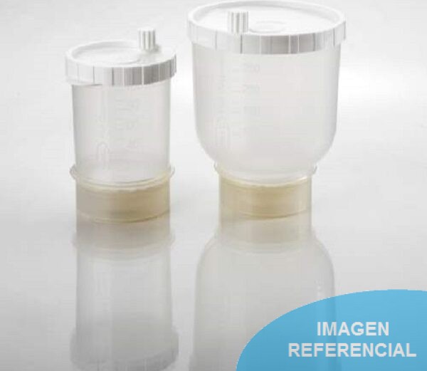 Embudo de filtración MicroFunnel™ Plus con puerto aséptico (AP) y membrana Supor®