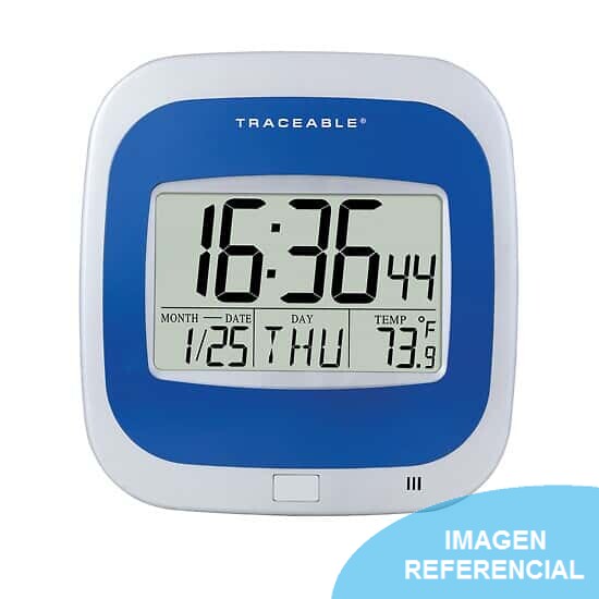 Omega Perú S.A. - Reloj / Calendario / Termómetro digital de montaje en  pared Traceable® con calibración