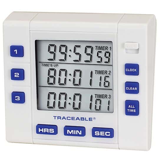 Omega Perú S.A. - Reloj / temporizador de triple pantalla Traceable® con  calibración