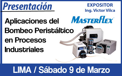 Aplicaciones de Bombeo Peristáltico en Procesos Industriales – 9 de marzo Aplicaciones de Bombeo Peristáltico en Procesos Industriales – 9 de marzo